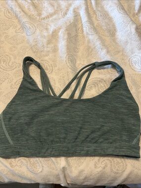 Victoria's Secret Heathered Green Strappy Sports Bra